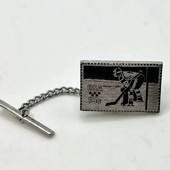 1980 USA Olympic Hockey "Miracle on Ice" Tie Tack - Picture 1 of 4